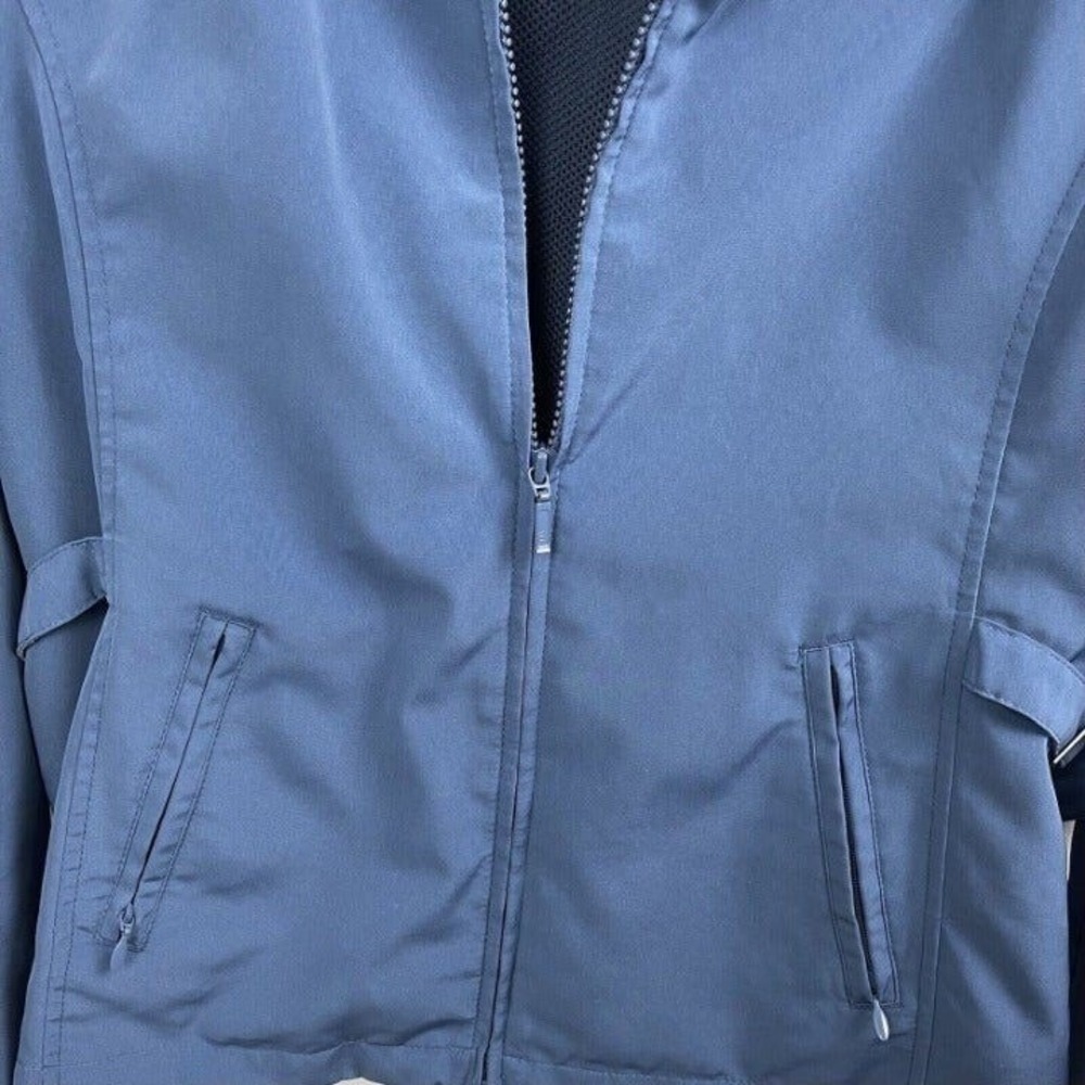 Port Authority Full-Zip Mock-Neck Jacket Women Medium Blue Windbreaker - Picture 5 of 8